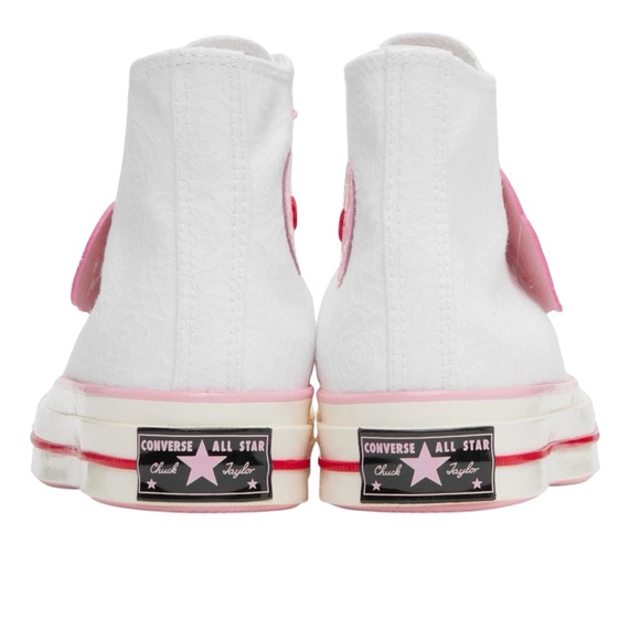 Women’s White & Pink Chuck 70 High Top Sneakers - Picture 3 of 7